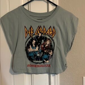 Graphic Tee - Gray crop top